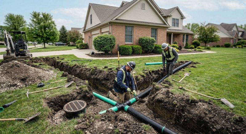 Hillside Drainage Installation in Tuscaloosa, AL